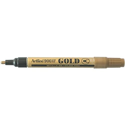 Marcatore permanente in vernice di colore oro con punta tonda e misura 2,3 mm, marchio Artline. 4974052822704 | initpc.it