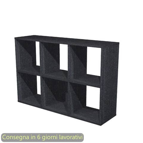 Libreria componibile maxicolor nera 104x69,8x29,2cm artexport eanartex23200