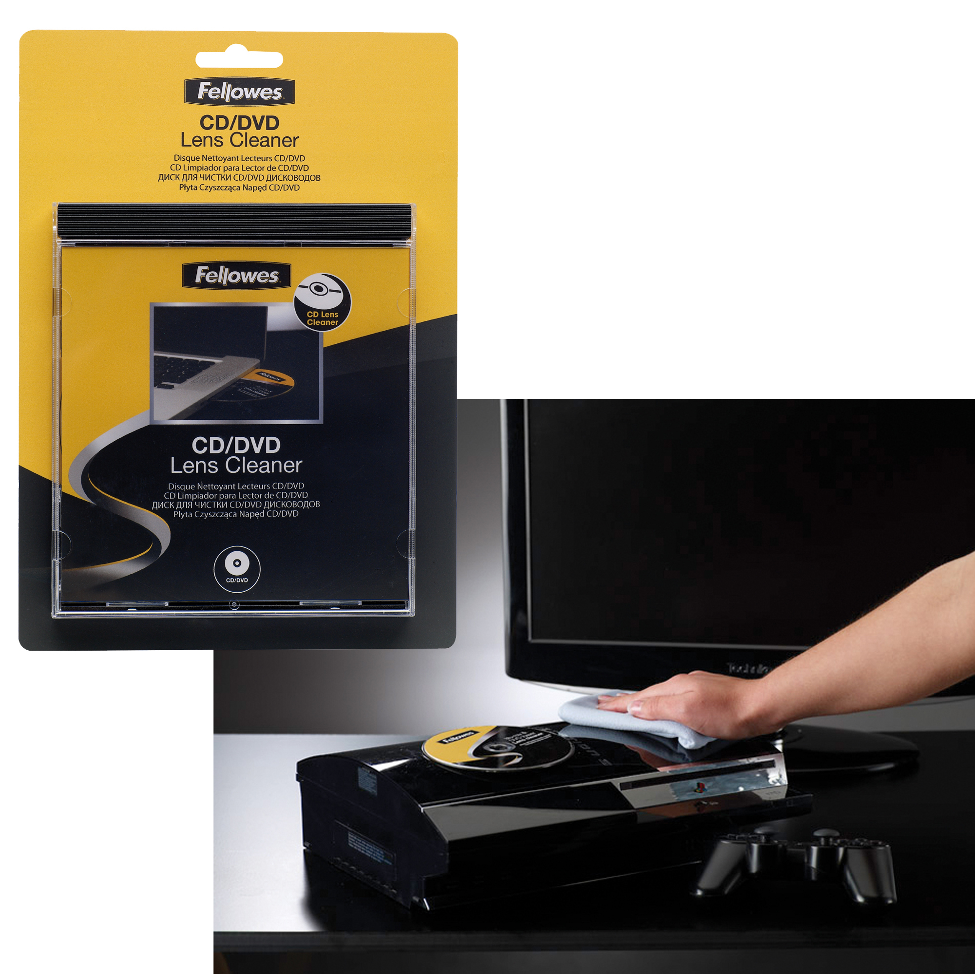 Cd pulizia lettore cd/dvd fellowes - 1 pezzo 077511997617