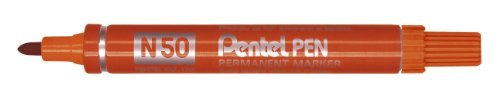 Marcatore permanente N50 - punta tonda - arancio - Pentel