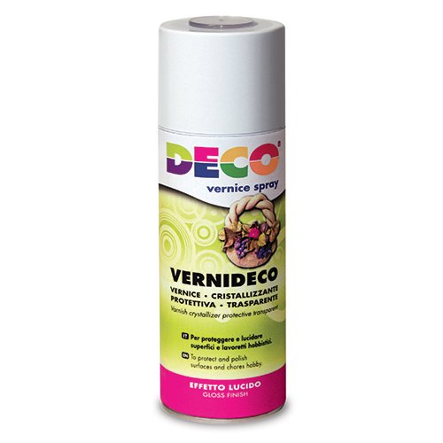 Vernice spray trasparente DECO con effetto laccato e ceramico, 400 ml di capacità. 8004957033076 | initpc.it
