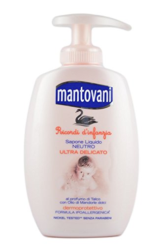 Mantovani sapone liquido con erogatore olio mandorle e talco ml.300