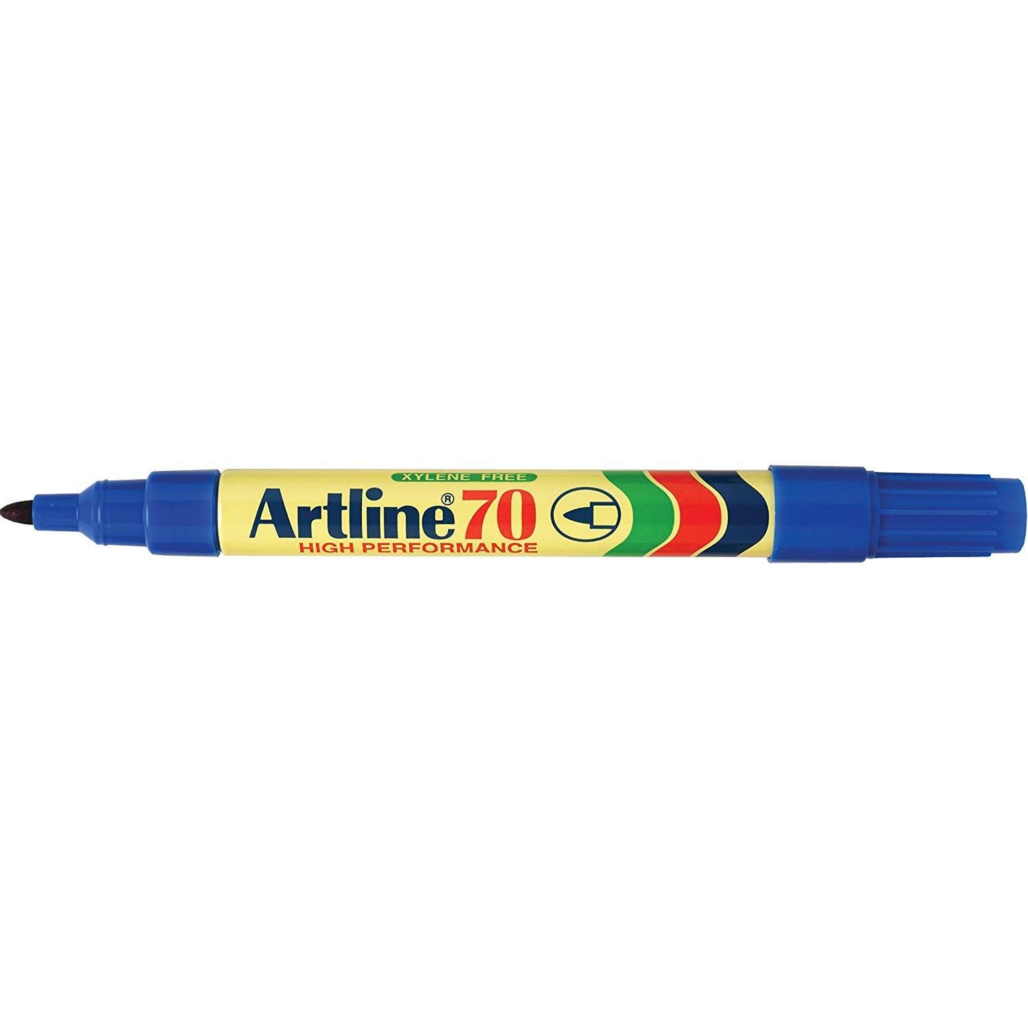 Marcatore permanente A 70 con punta tonda e dimensione 1,50 mm in colore blu della marca Artline. 4974052801310 | initpc.it