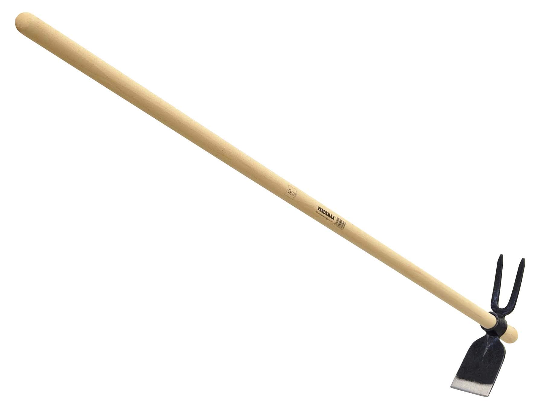 Zappa quadra bidente con manico lungo 125 cm della marca Verdemax, ideale per lavori di giardinaggio e fioritura. 8015358061315 | initpc.it