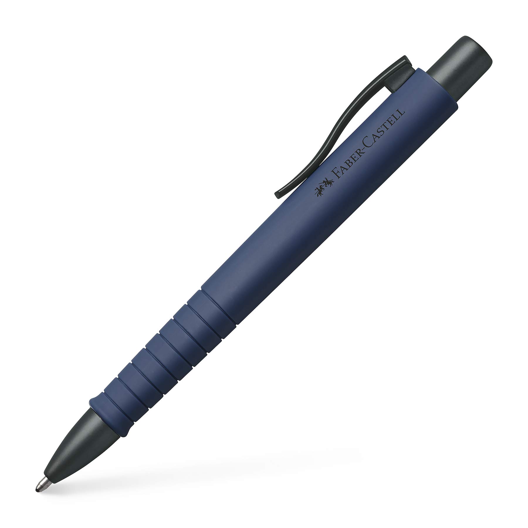 Penna a sfera a scatto Poly Ball - Punta 0,7mm - fusto blu navy - Faber-Castell