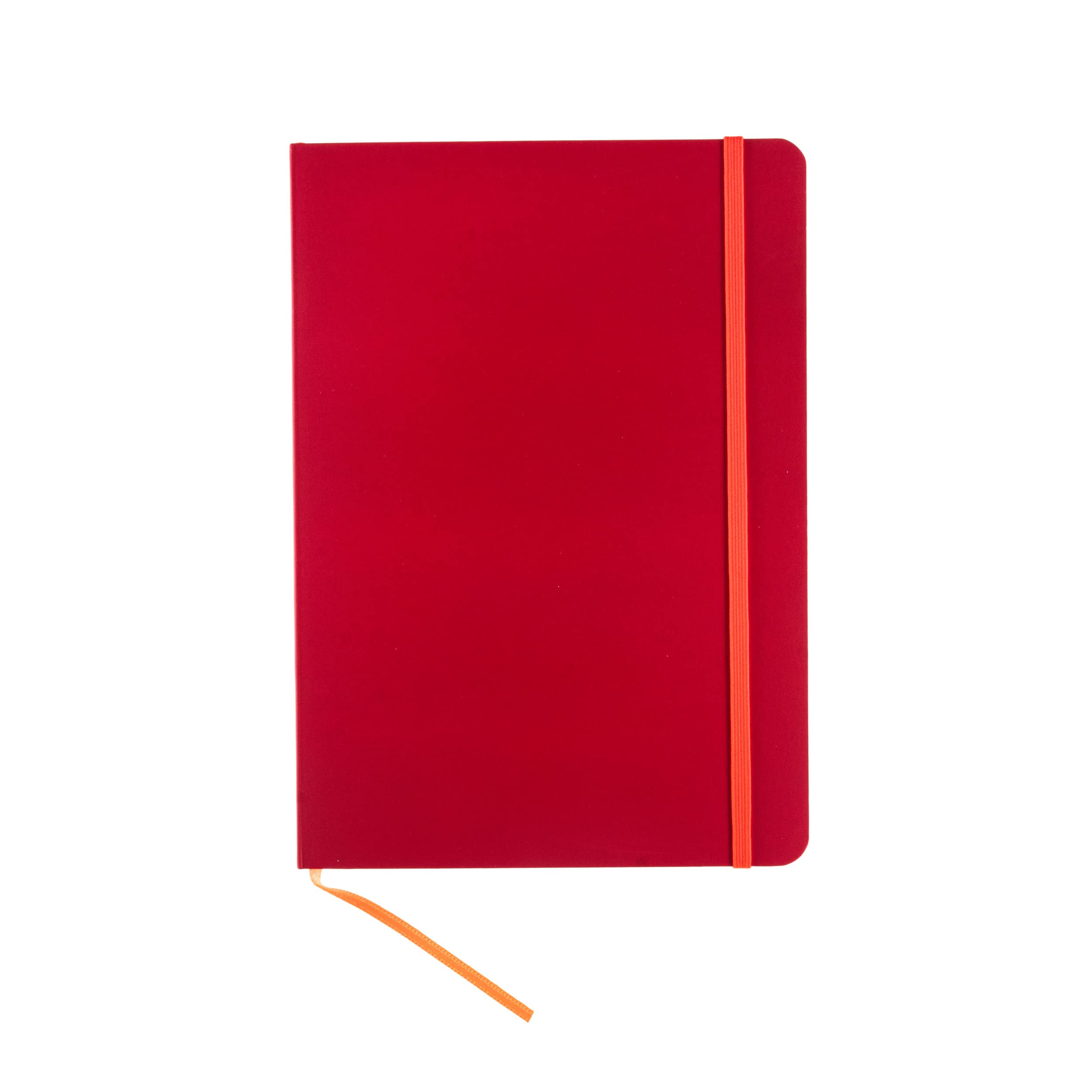 Taccuino Ispira - con elastico - copertina flessibile - A5 - 96 fogli - puntinato - rosso - Fabriano