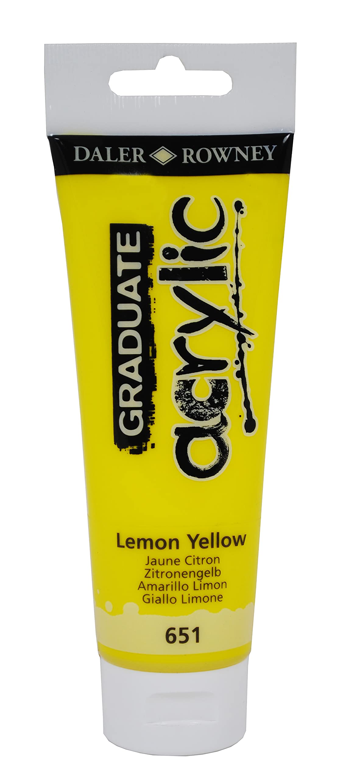 Colore acrilico fine Graduate - 120 ml - giallo limone - Daler Rowney