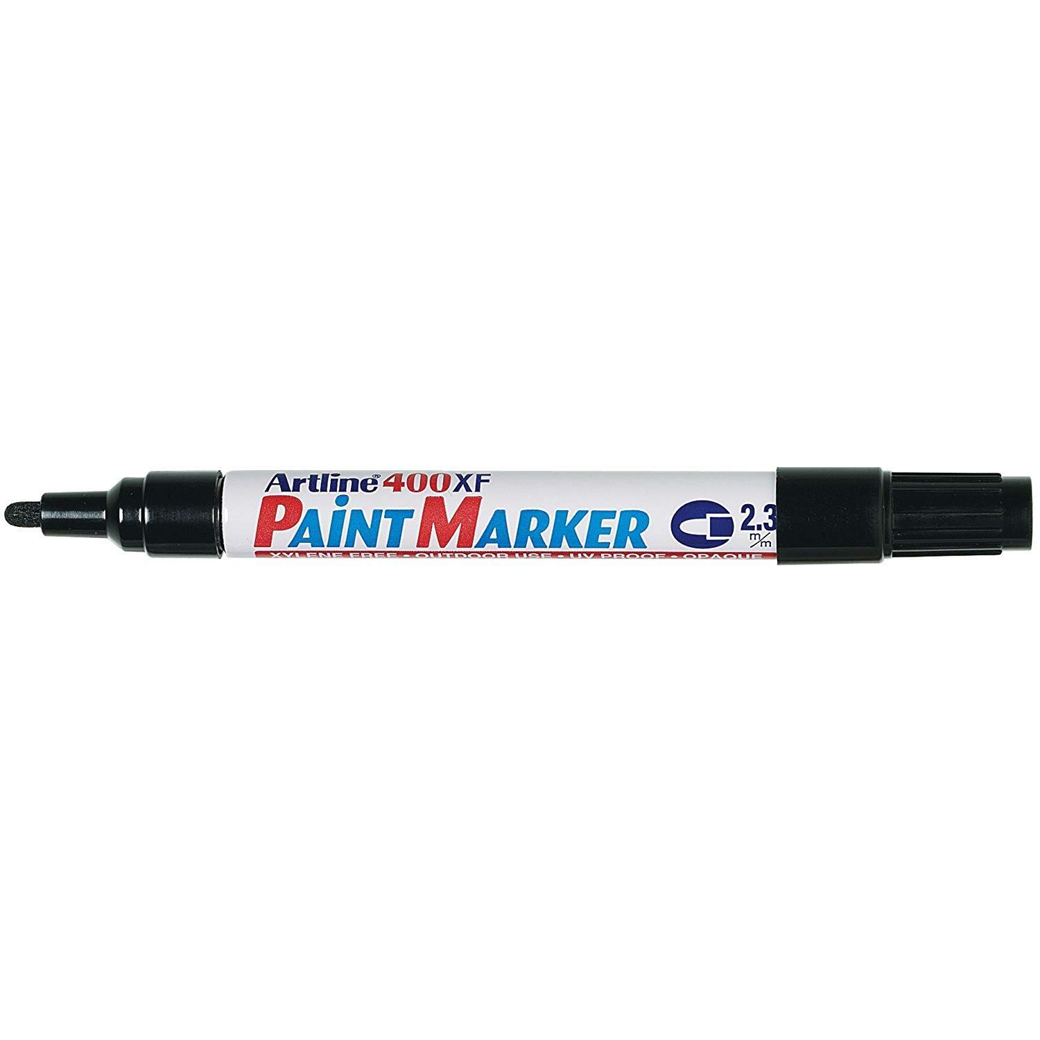 Marcatore permanente A 400 - a vernice - punta tonda - 2,3 mm - nero - Artline