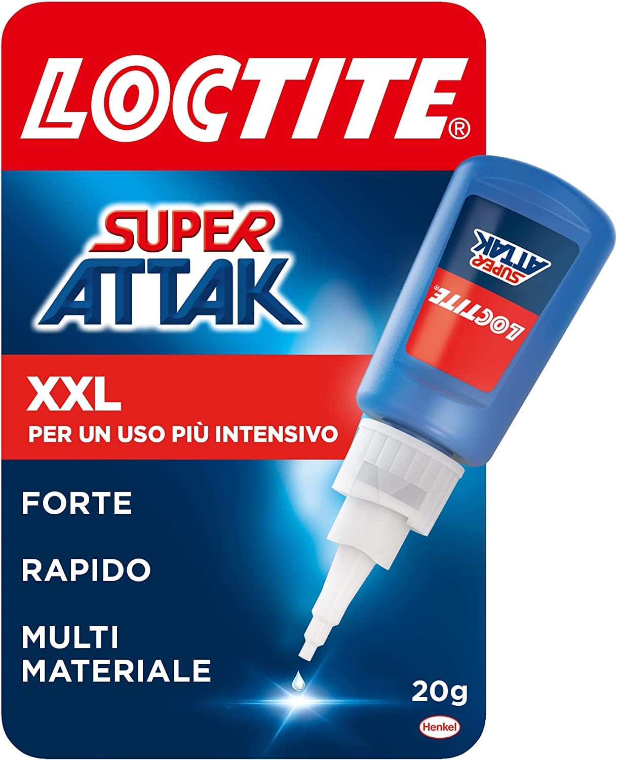 Colla Super Attak XXL - 20 gr - trasparente - Loctite