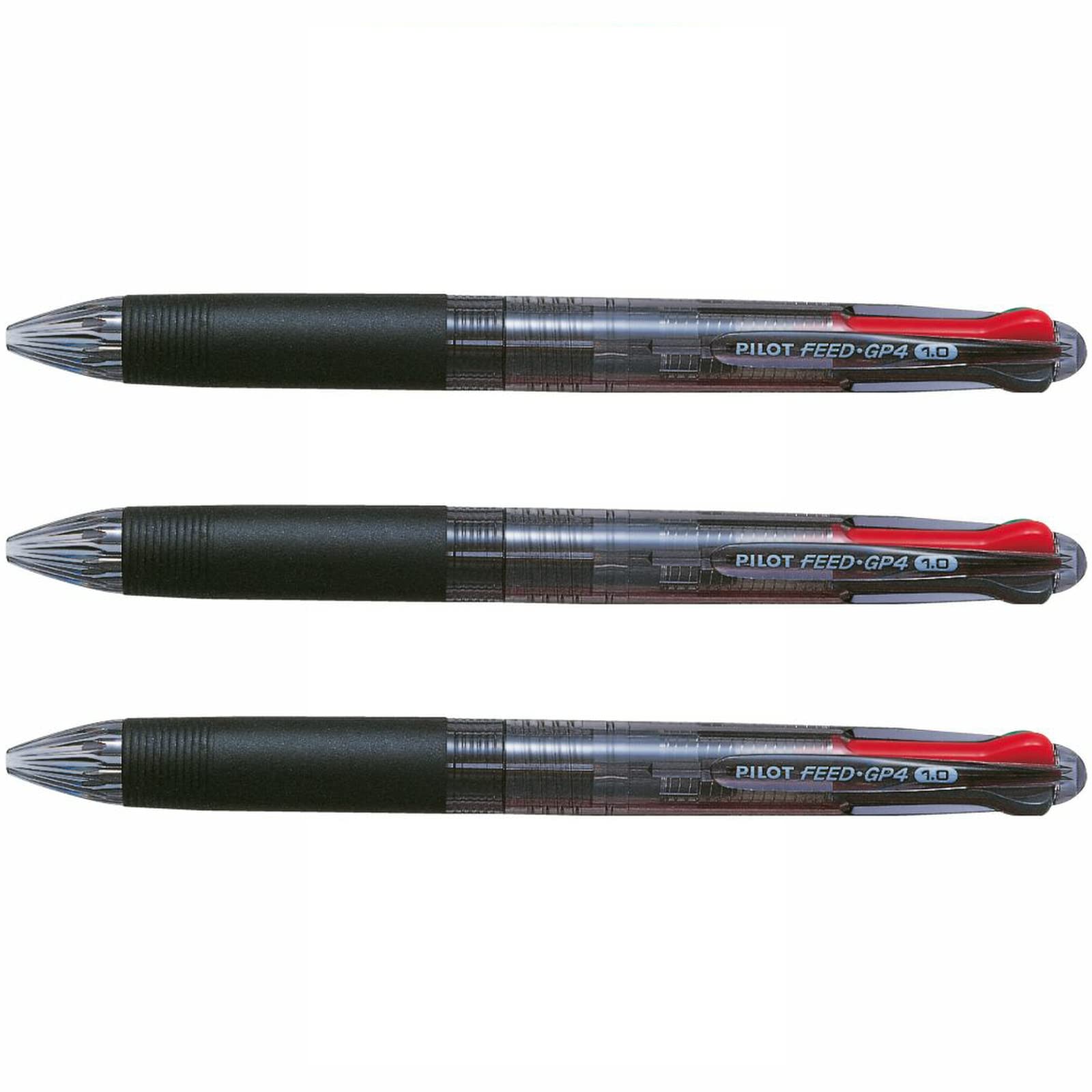 Penna a sfera a scatto multifunzione  Feed GP4 Begreen - punta 1,0mm - nero, blu, rosso, verde - Pilot