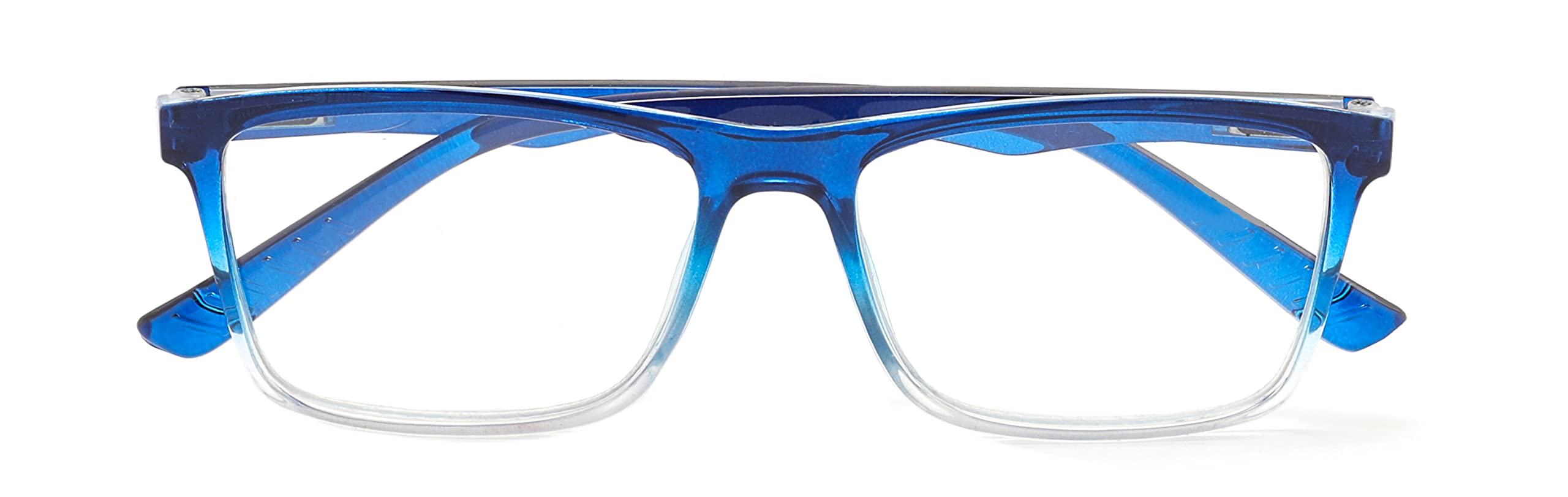 Occhiale da lettura glamour in plastica blu +1,00