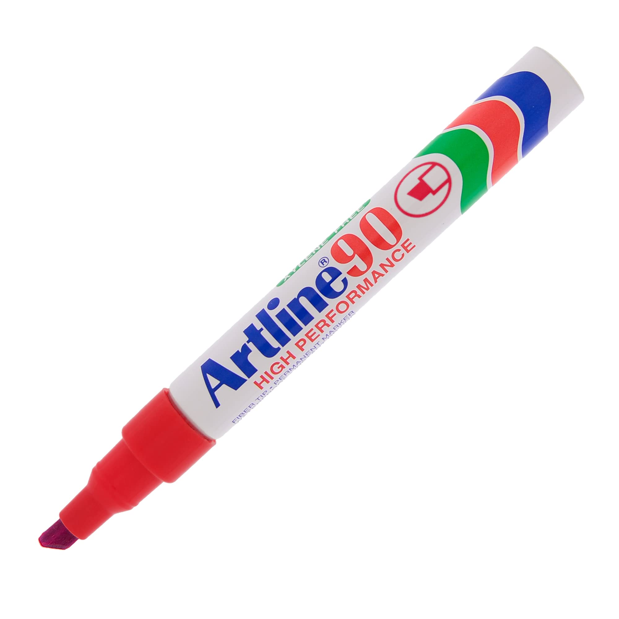 Marcatore permanente Artline, punta scalpello da 2-5 mm in rosso, utilizzato per segnare permanentemente su materiali vari 4974052802324 | initpc.it