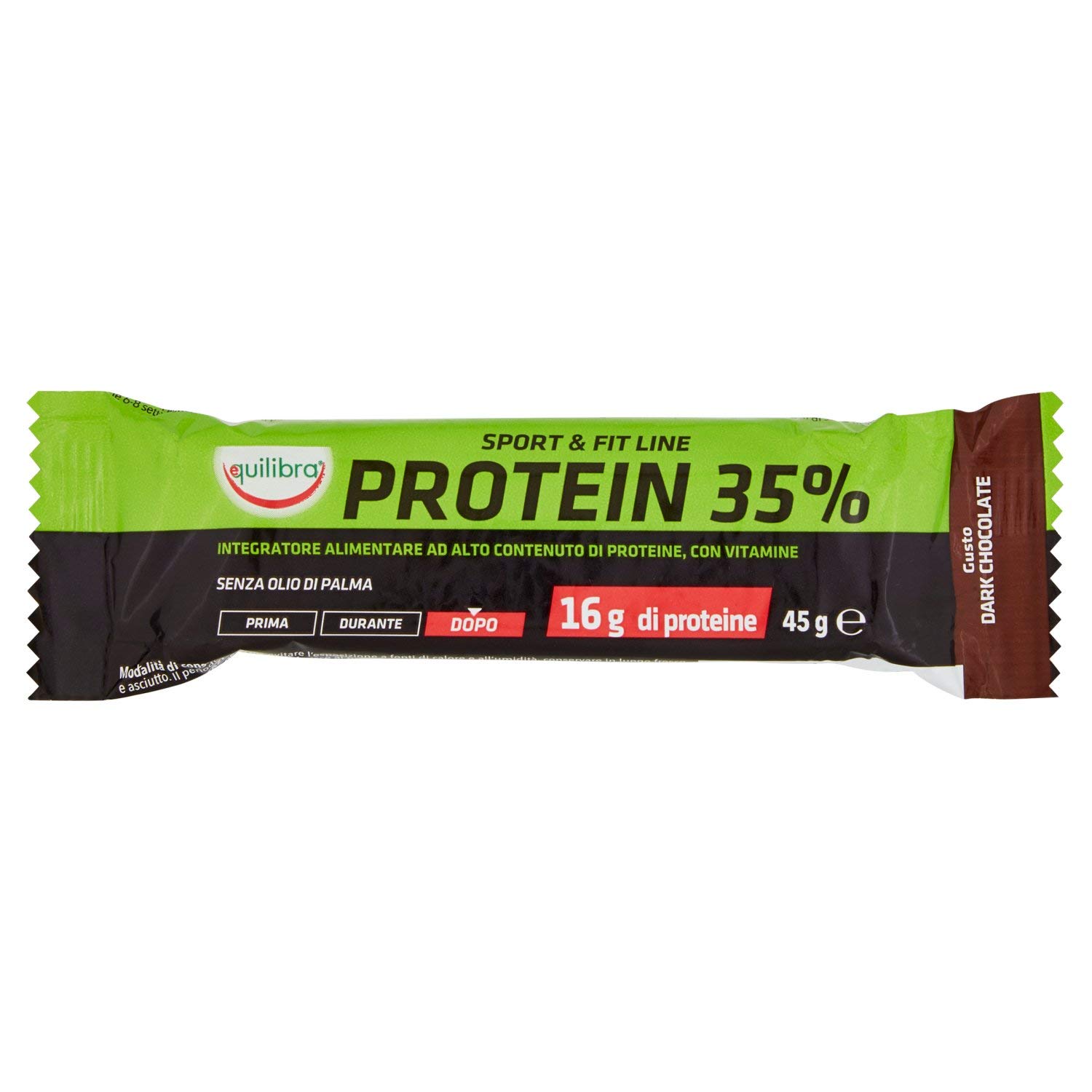 Integratore Sport  Fit Line Protein 35 - gusto dark chocolate - 45 gr - Equilibra