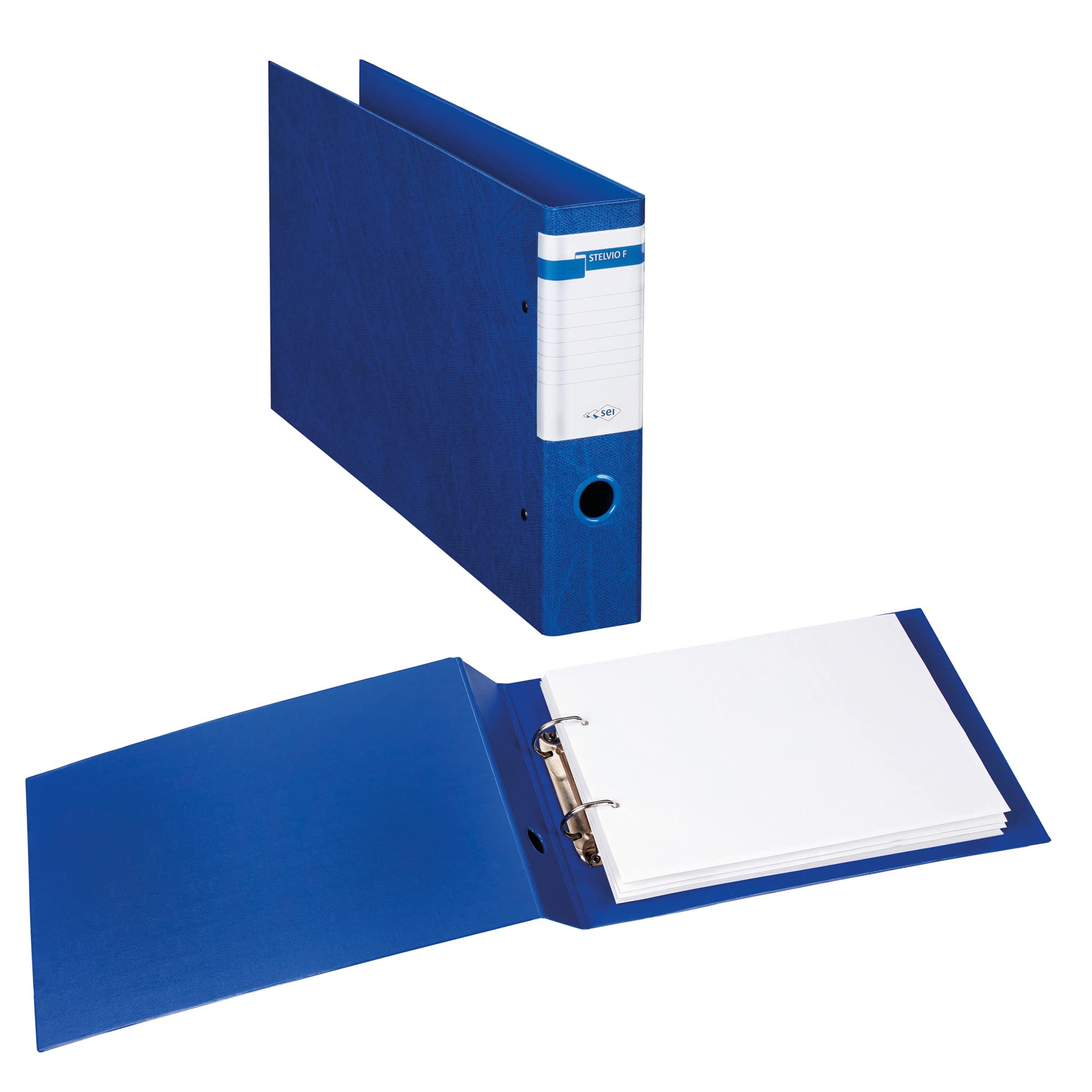 Raccoglitore sei rota stelvio f blu con 2 anelli da 40 mm 8004972024950