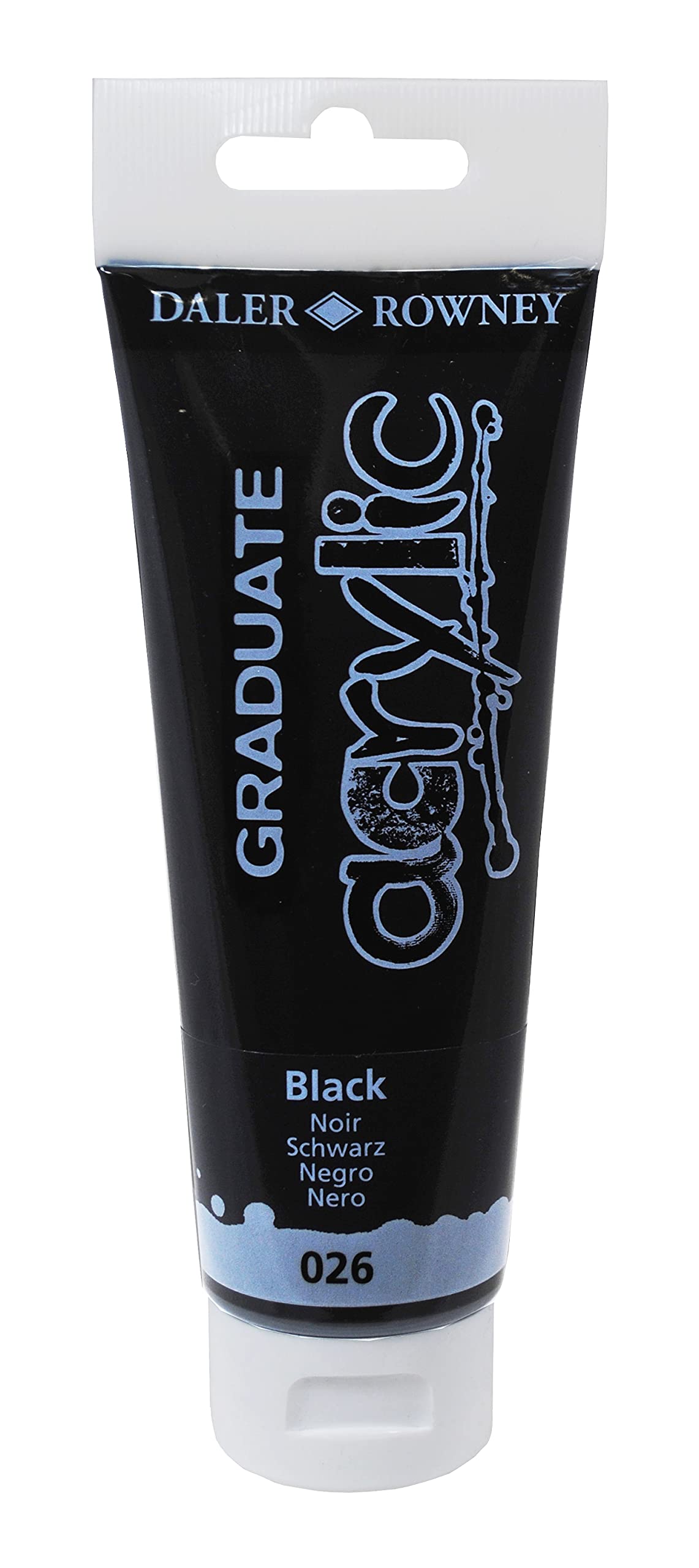 Colore acrilico fine Graduate, 120ml, colore: nero, marca: Daler Rowney. 5011386020471 | initpc.it