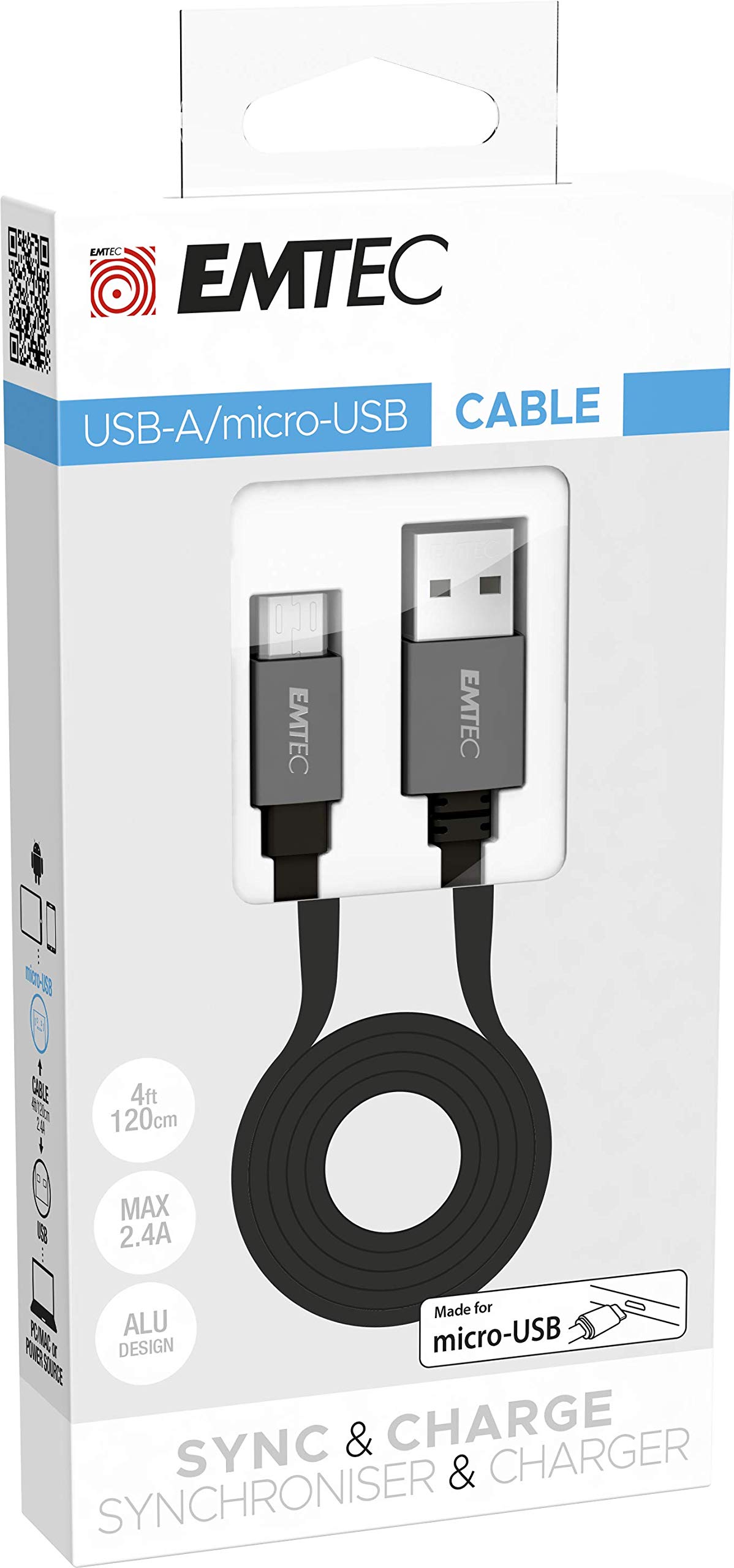 Emtec - Cavo USB-A to Micro-USB T700 - ECCHAT700MB