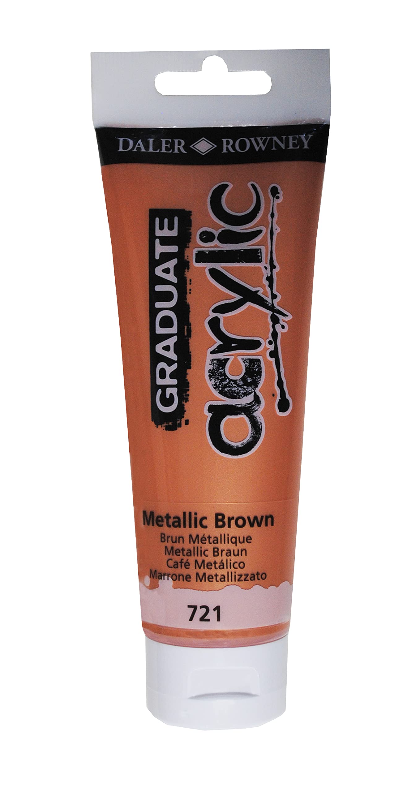 Colore acrilico fine Graduate - 120 ml - marrone metal - Daler Rowney