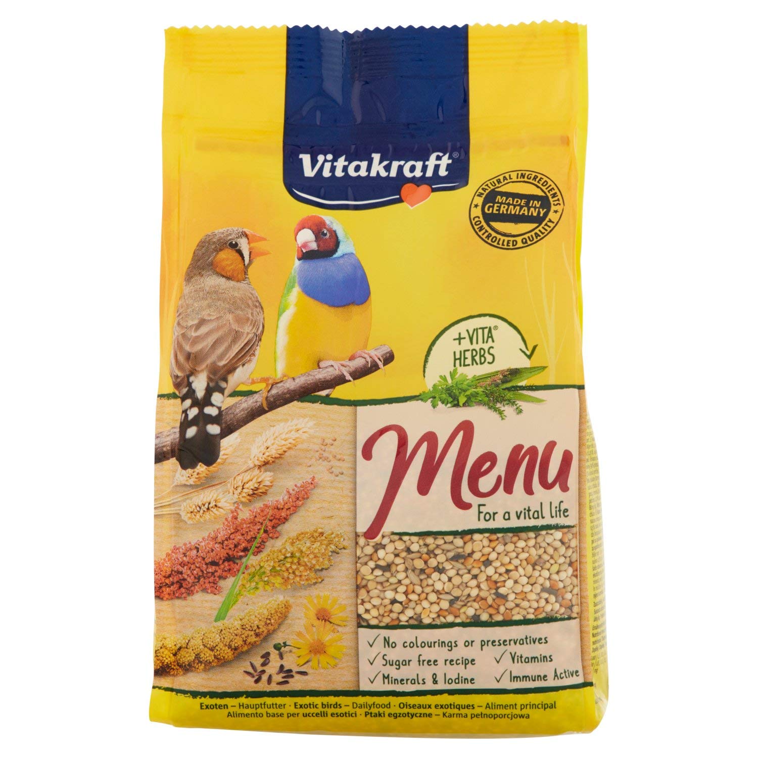 MenU' alimento completo per uccellini esotici - 500 gr - Vitakraft
