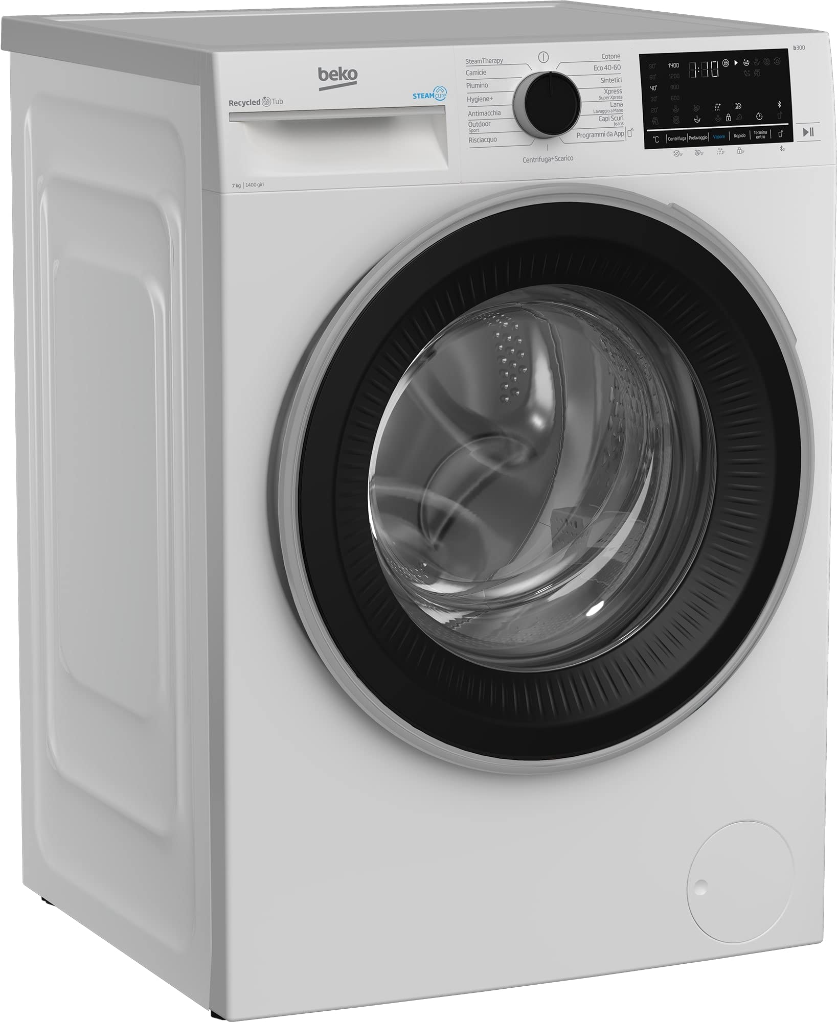 Lavatrice beko slim da 7 kg con motore inverter e display touch 8690842574016