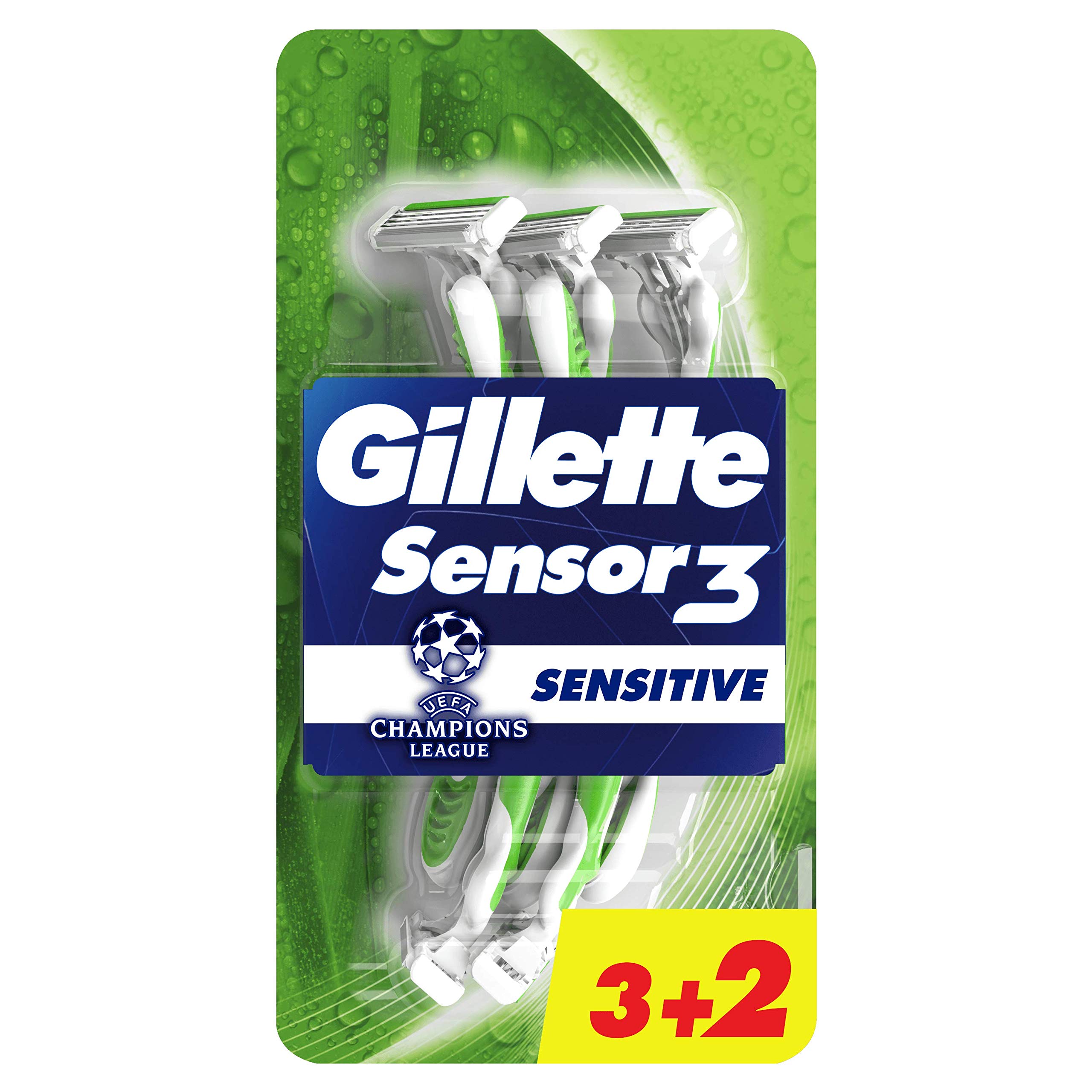 Gillette Sensor 3 Sensitive - confezione usagetta 3 + 2 pezzi