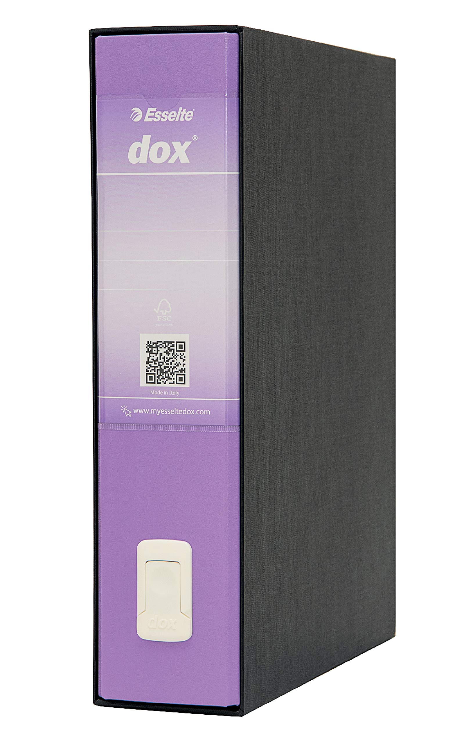 Registratore Dox 2 - dorso 8 cm - protocollo 23x34 cm - lilla - Esselte