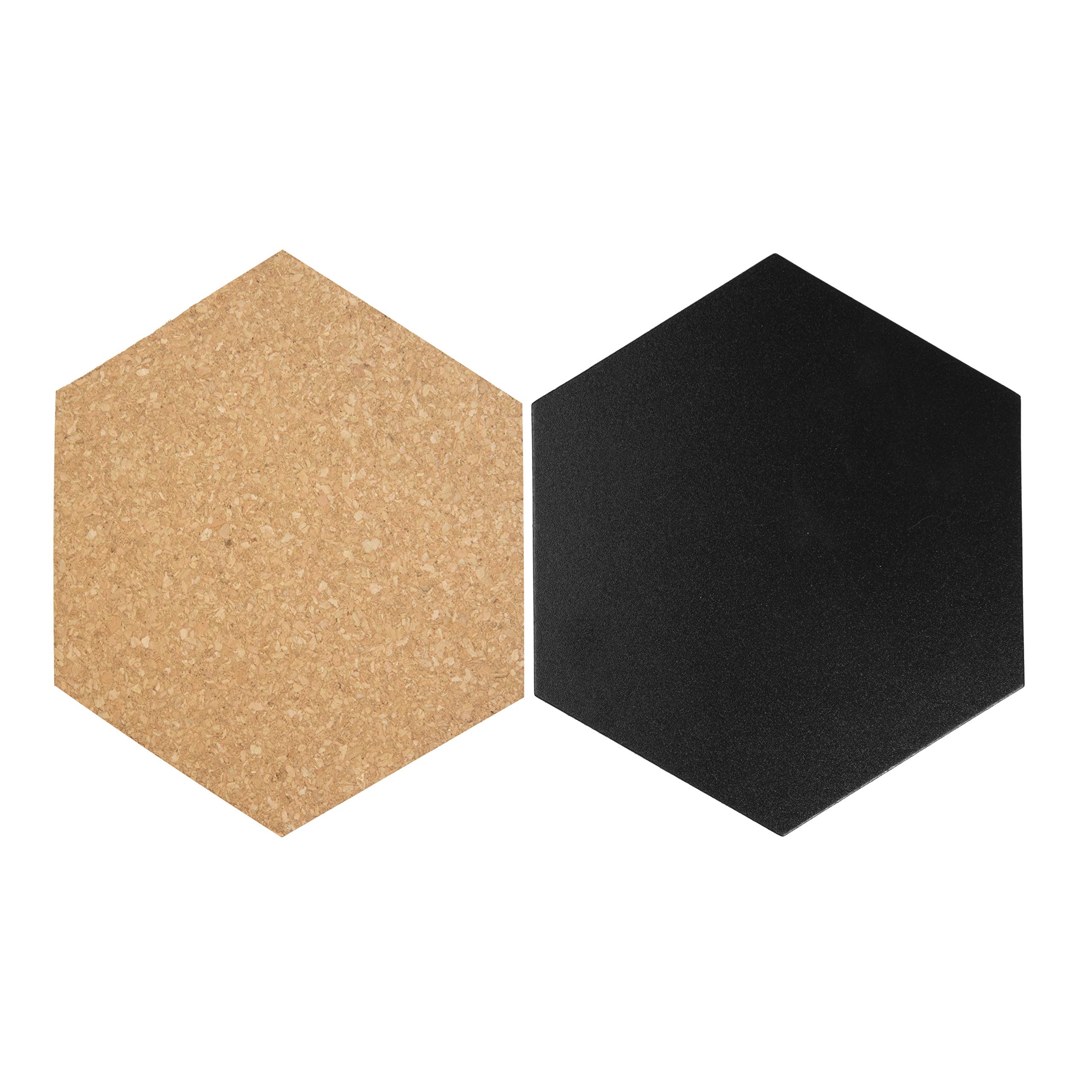 Set Wall Hexagon - lavagne nere e bacheche in sughero esagonali - Securit