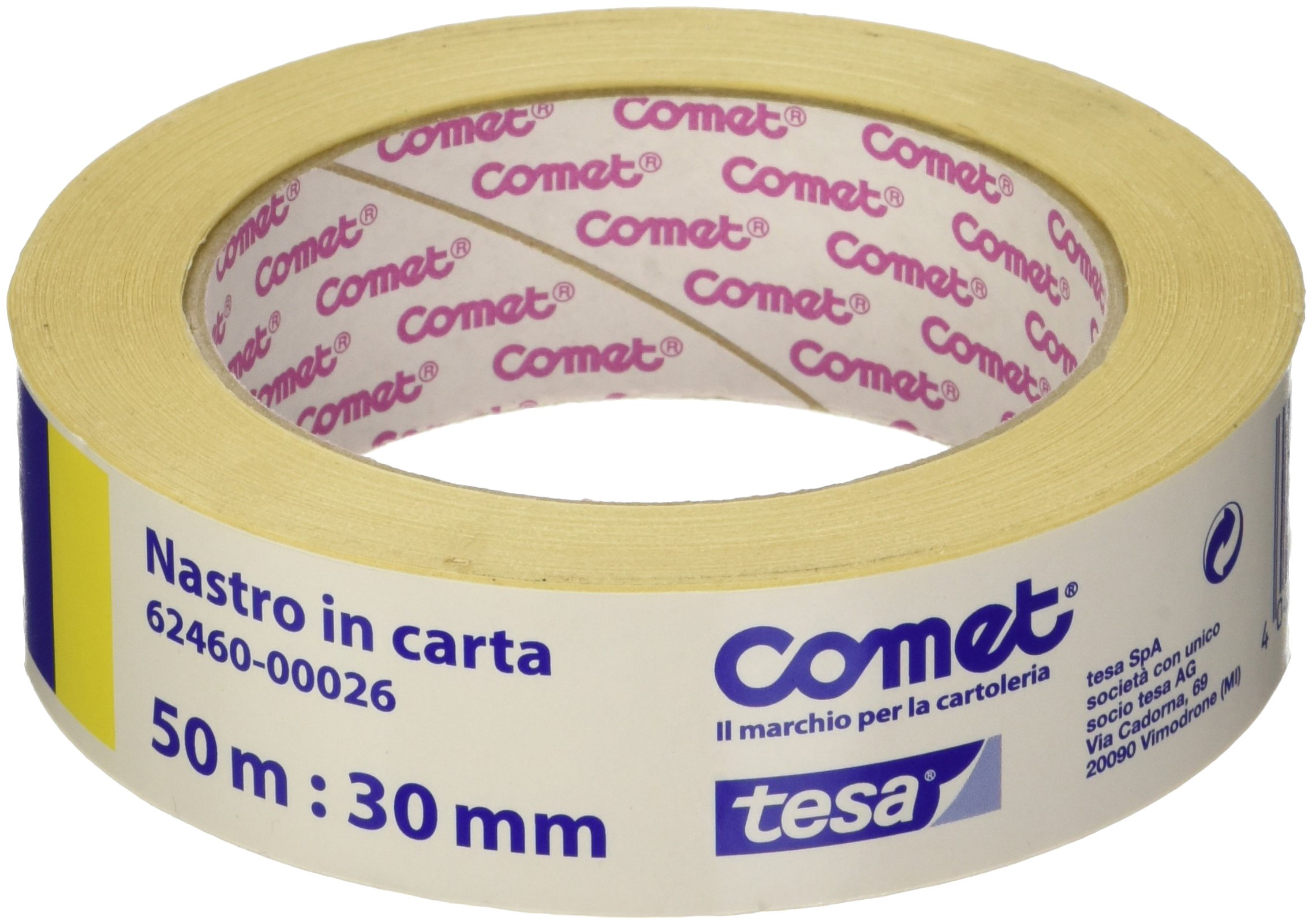 Nastro adesivo in carta - 30 mm x 50 m - beige - Comet