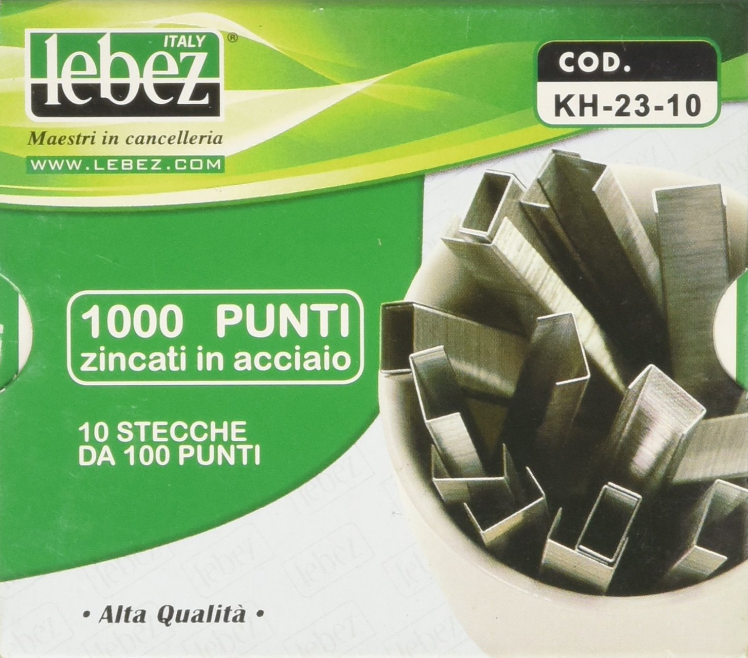 Punti KH - 23/10 - alti spessori - acciaio zincato - metallo - Lebez - conf. 1000 pezzi