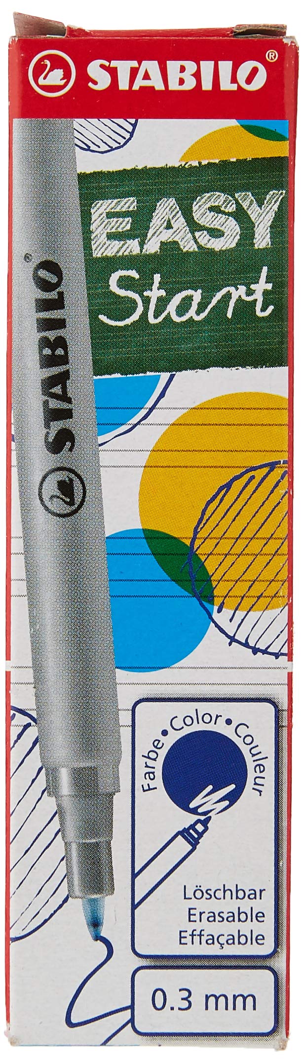 Refill per penna sferografica ergonomica Easyoriginal - punta fine - blu - Stabilo - scatola  3 pezzi