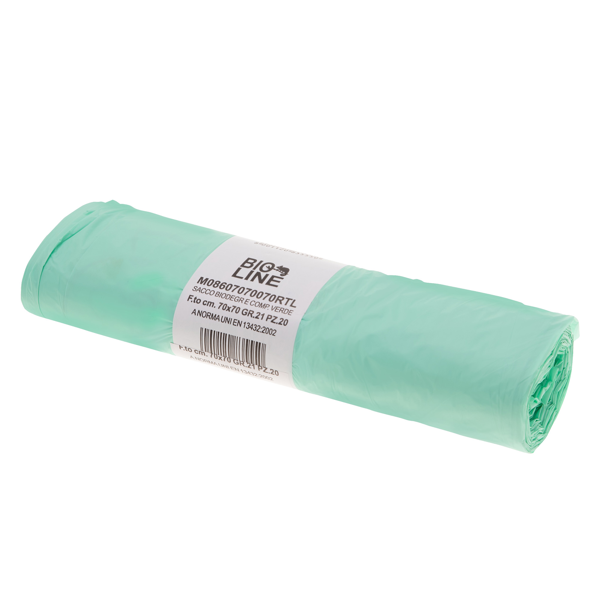 Sacchi biologici, dimensioni 70x70 cm, capacità di 70 litri, tessuto con foro 18 micron, colore verde, confezione da 20 pezzi 8054154230495 | initpc.it
