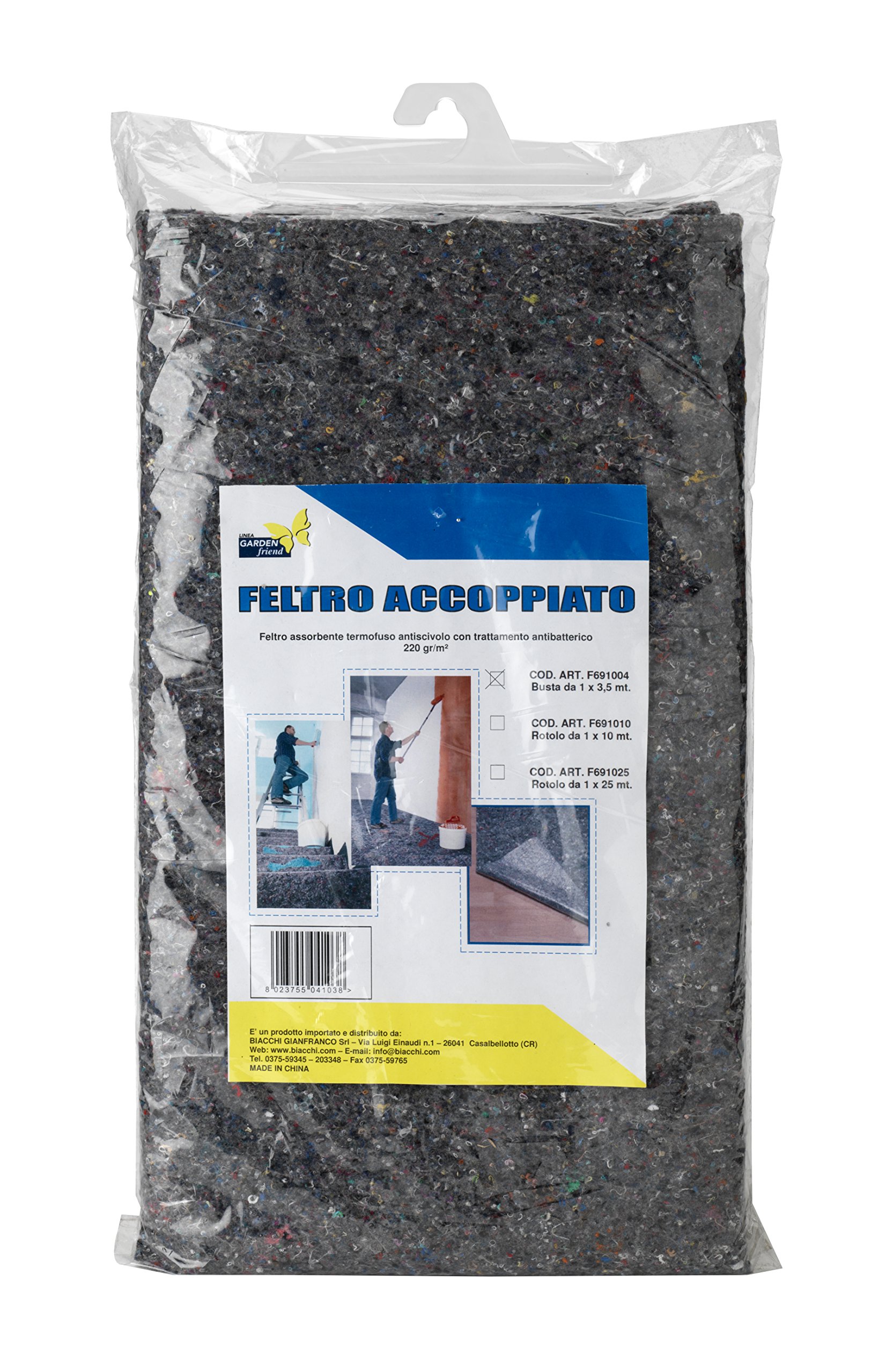 Feltro accoppiato con antiscivolo per giardino da 1 metro a 3,5 metri di lunghezza, prodotto da Garden Friend 8023755041038 | initpc.it