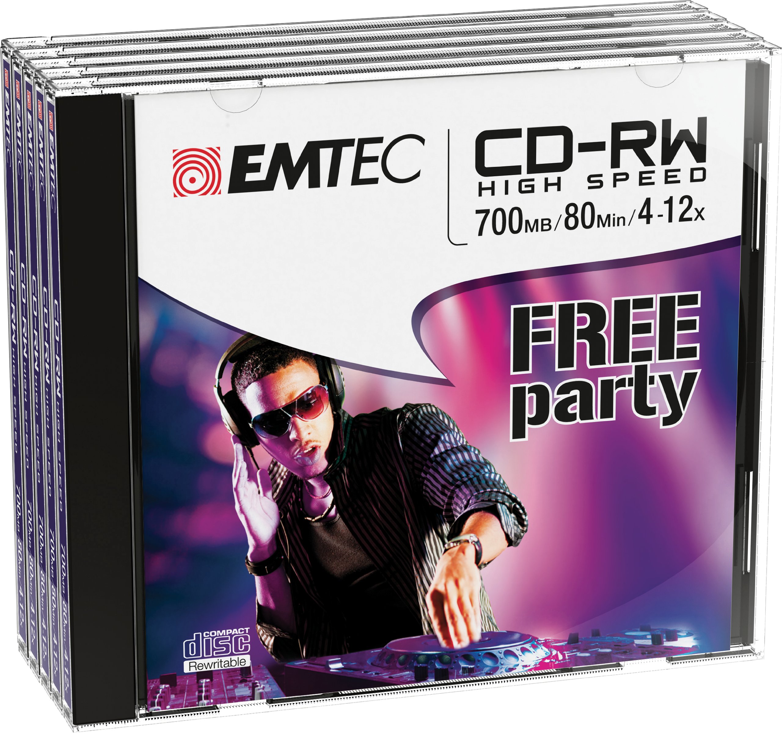 Emtec - CD-RW - ECOCRW80512JC - 80min/700mb