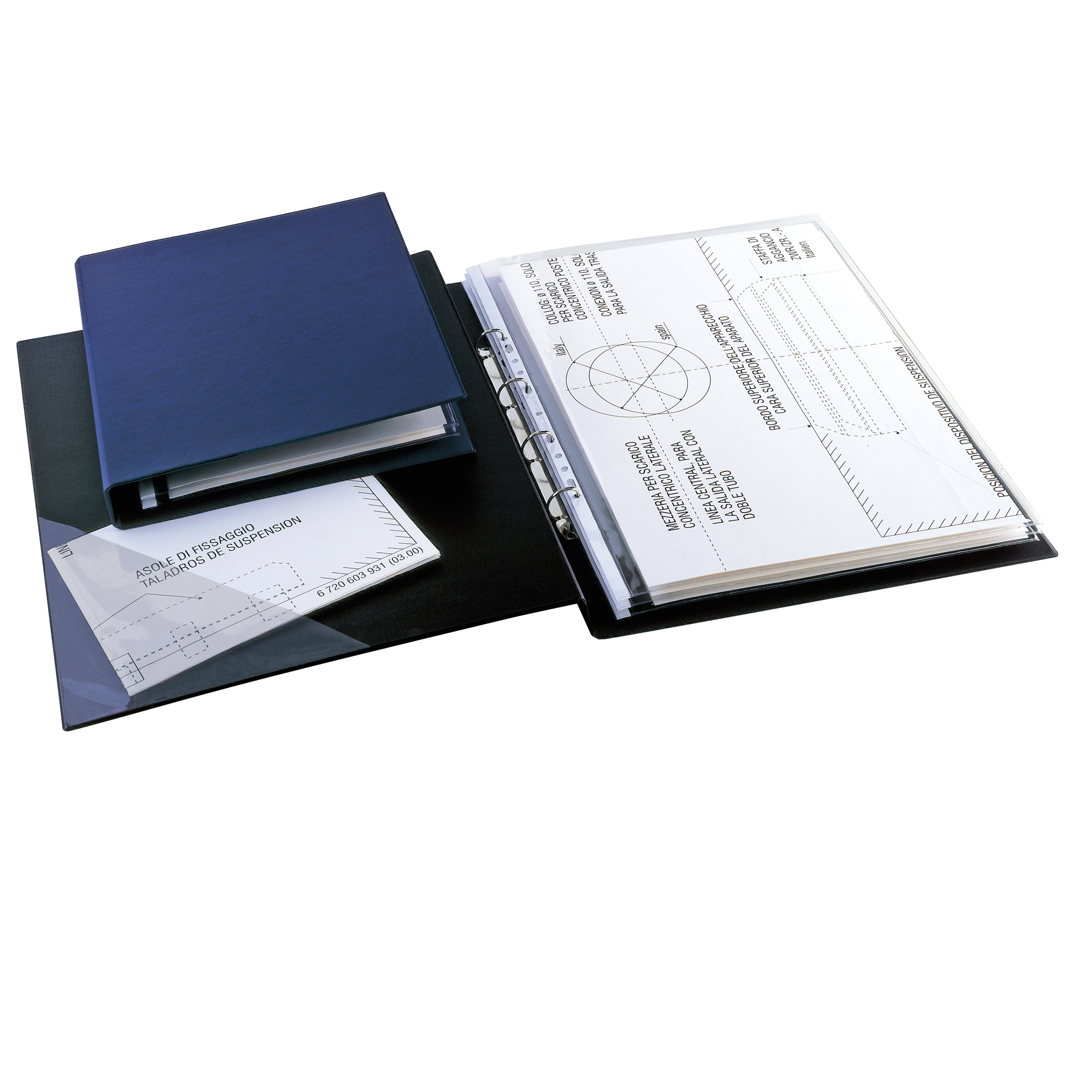 Raccoglitore sanremo 2000 a3 blu 30x42 cm 4 anelli 8004972030128