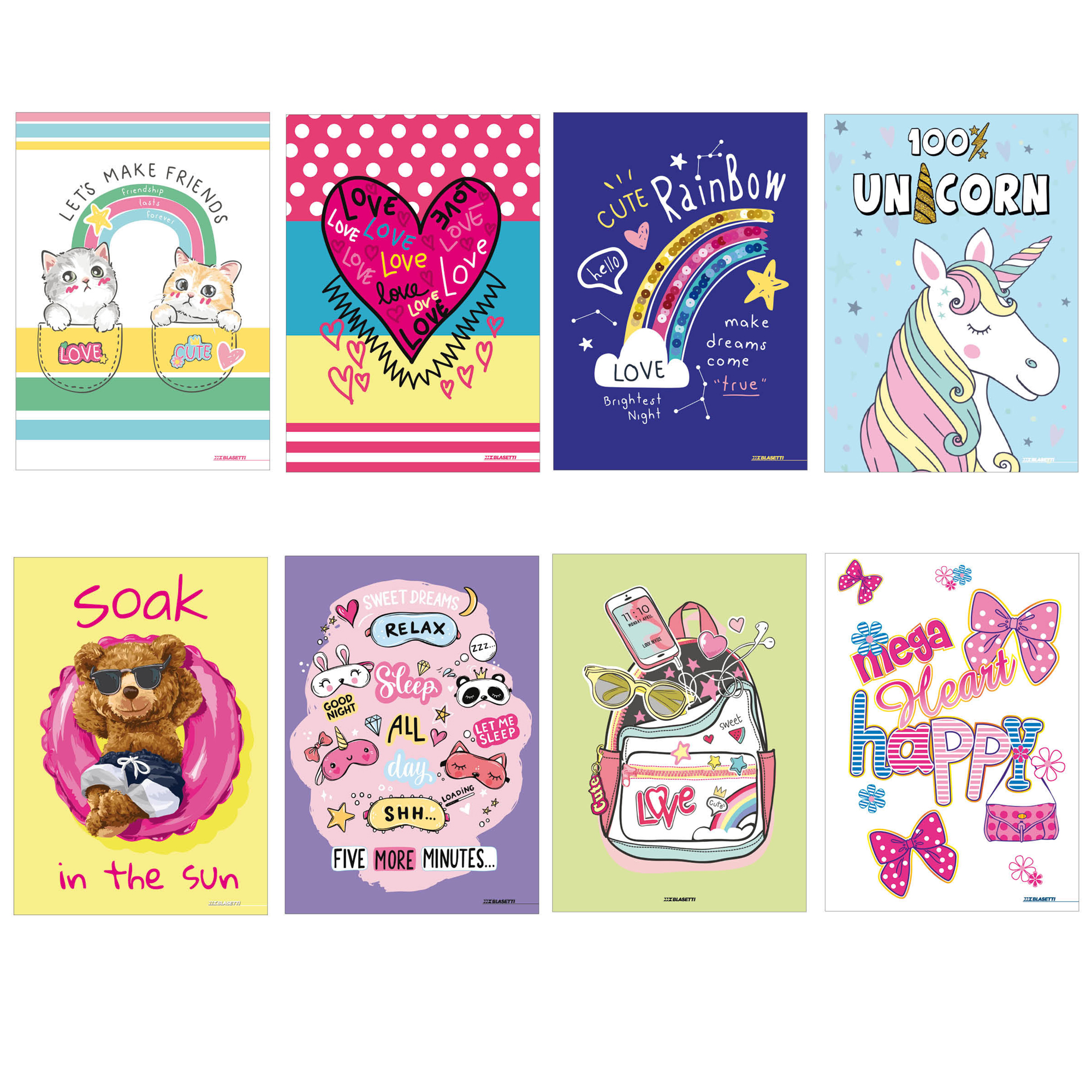 Quaderno a4 maxiquaderno kid girl 2023 cartoncino 80gr blasetti 8007758282605