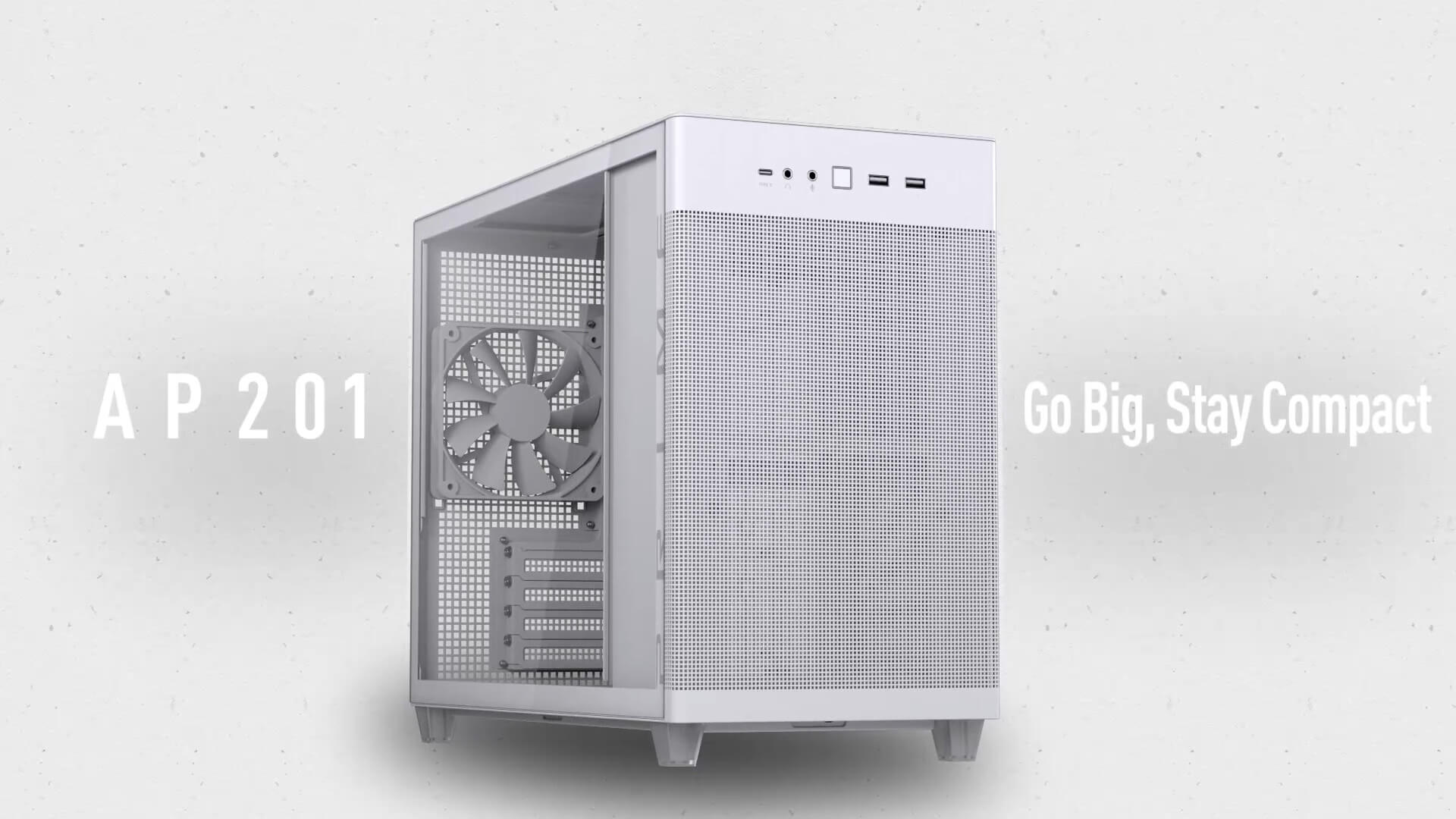 Caso asus prime ap201 tg bianco micro atx con vetri temperati 4711081771920