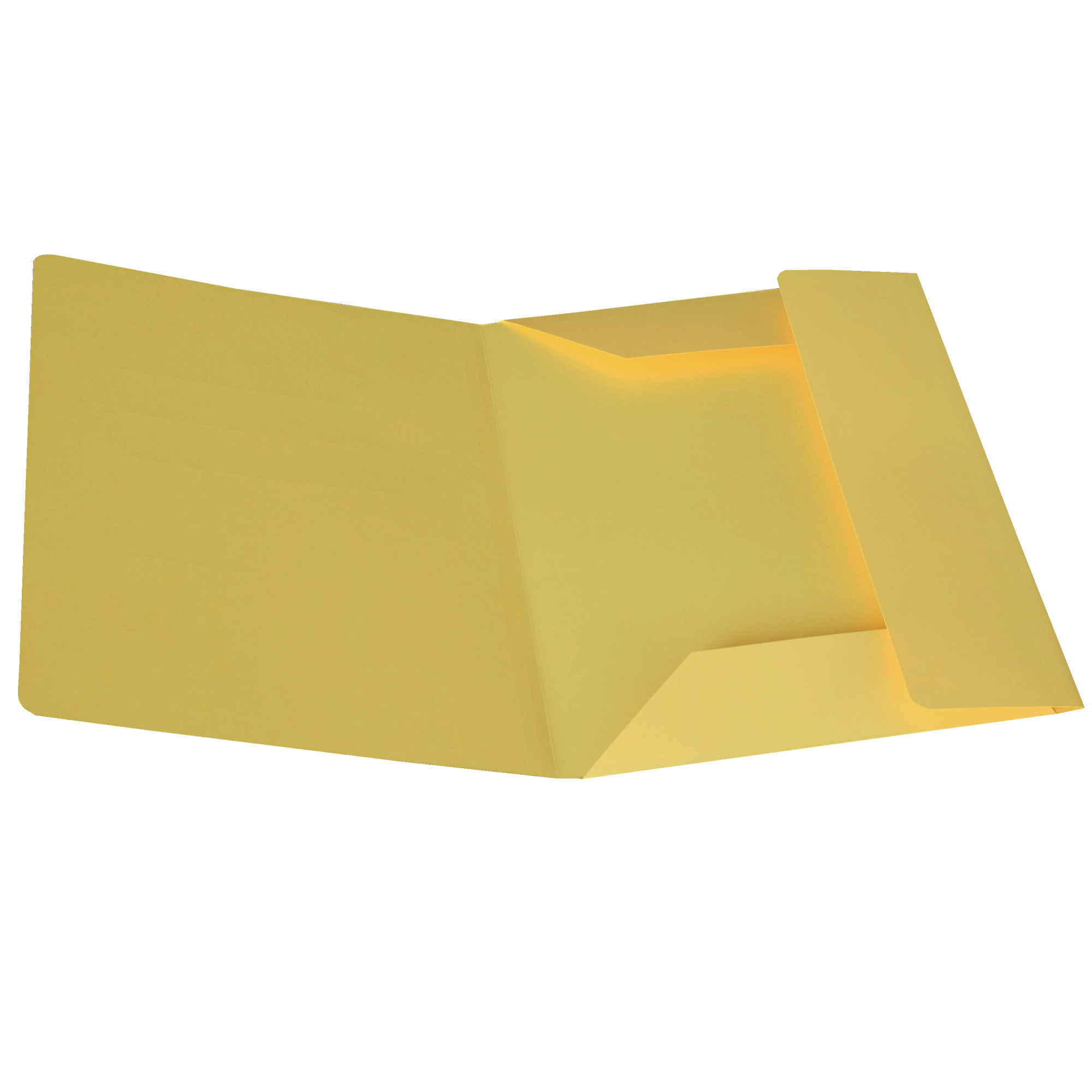 Cartellina di 3 lembi con peso 200 gr, realizzata in cartoncino bristol giallo sole della marca Starline, disponibile a conferma di 25 pezzi. 8025133123183 | initpc.it