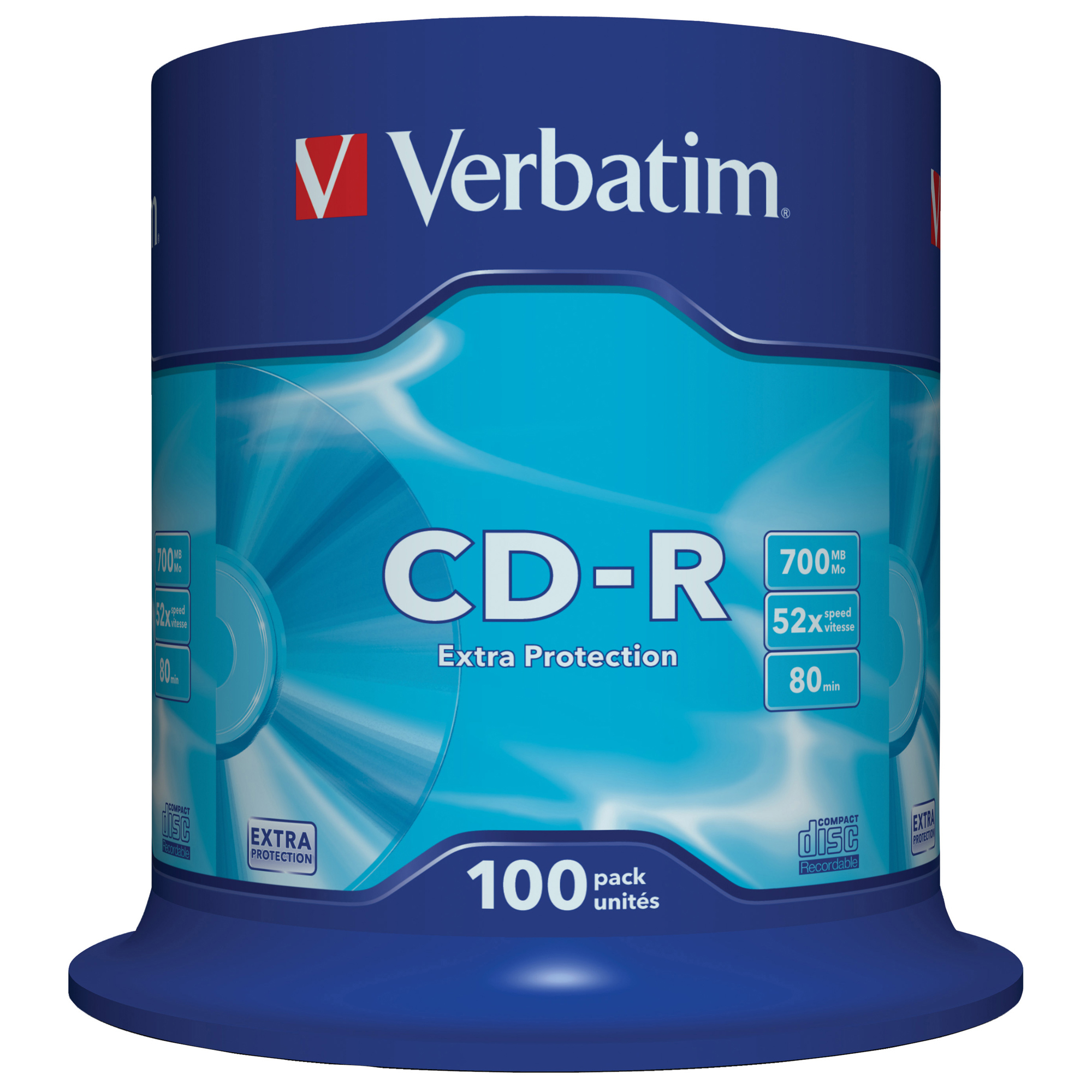 Verbatim - Scatola 50 CD-R DataLife Plus Extra Protection - 1x-52x - serigrafato - 43351 - 700MB
