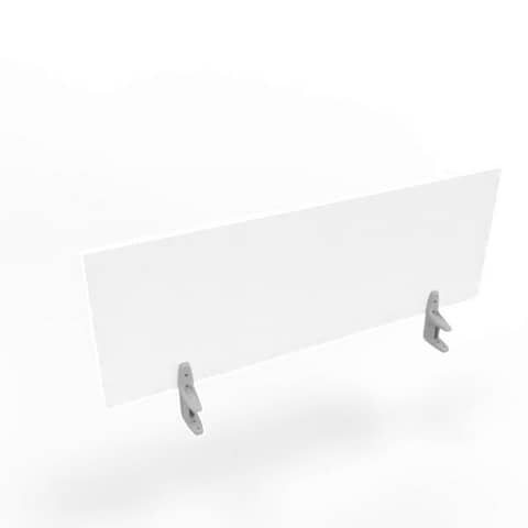 Pannello divisorio in melaminico bianco per scrivanie singole 120xH.42 cm linea Practika Quadrifoglio - CODI120-BA