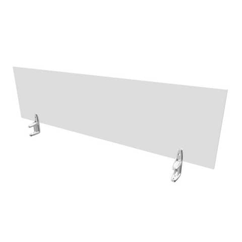Pannello divisorio in melaminico grigio per scrivanie singole 160xH.42 cm linea Practika Quadrifoglio - CODI160-GR
