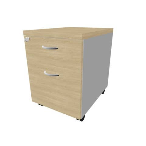 Cassettiera rovere a 1 cassetto con classificatore 42x56xH.58 cm linea Practika Quadrifoglio - PKCACL01-RK