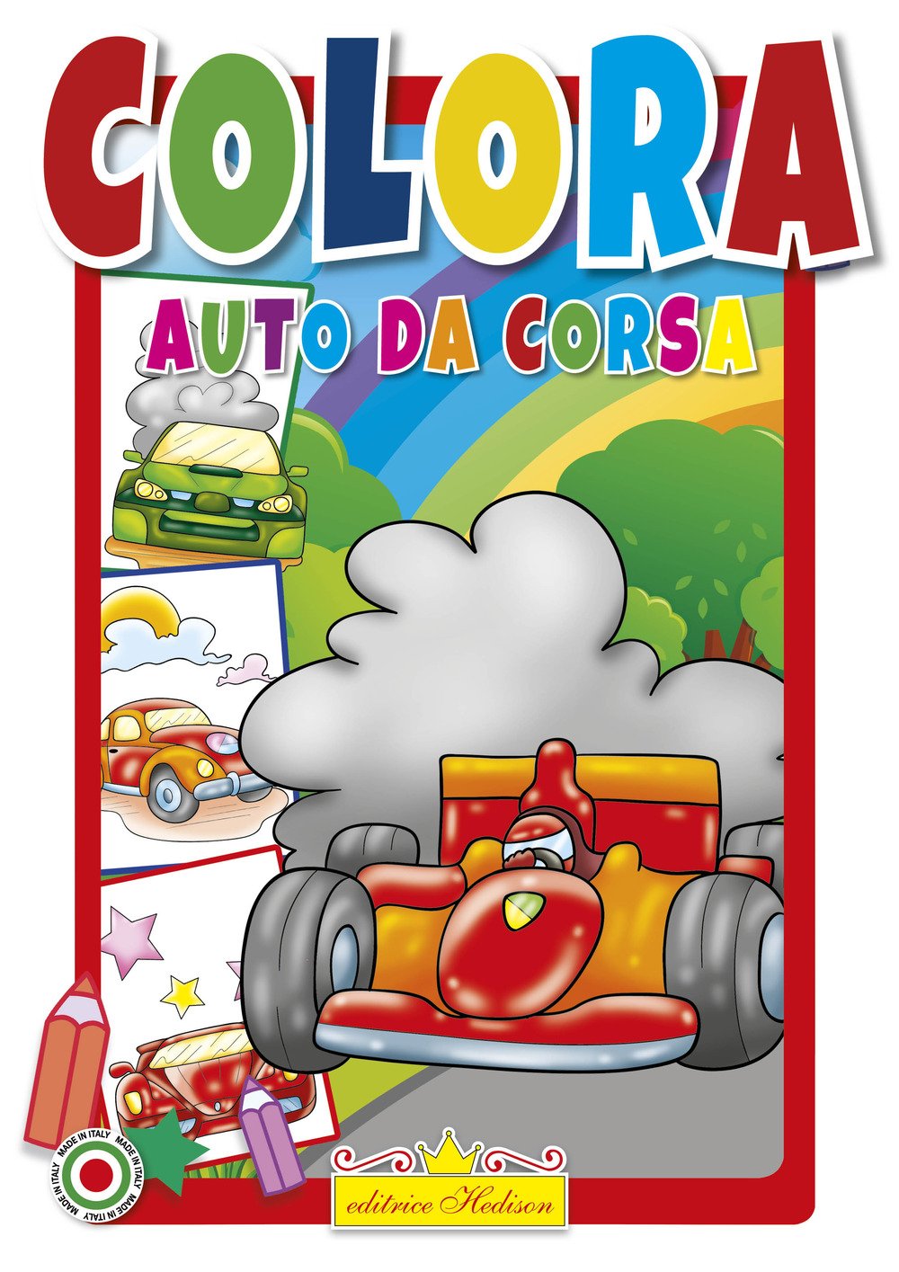 Album da colorare auto da corsa