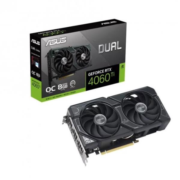 GPU Asus DUAL RTX 4060 Ti, scheda grafica professionale con 8GB di memoria GDDR6X e tecnologia NVIDIA Ada Lovelace per una prestazioni elevate nella risoluzione 4K. 4711387183106 | initpc.it