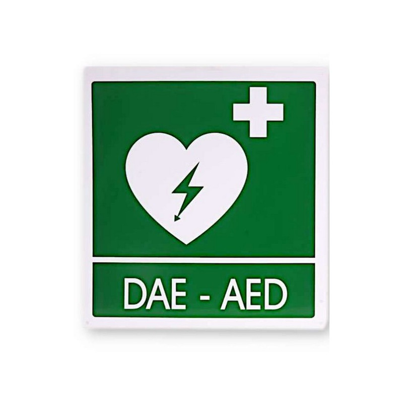 Cartello frontale dae-aed cm.29x36 per defibrillatore