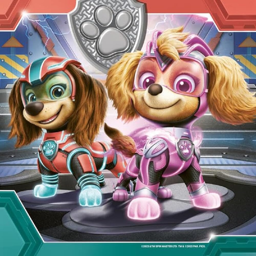 Paw patrol movie puzzle 3x49 pezzi per bambini con immagine colorata 4005556057085