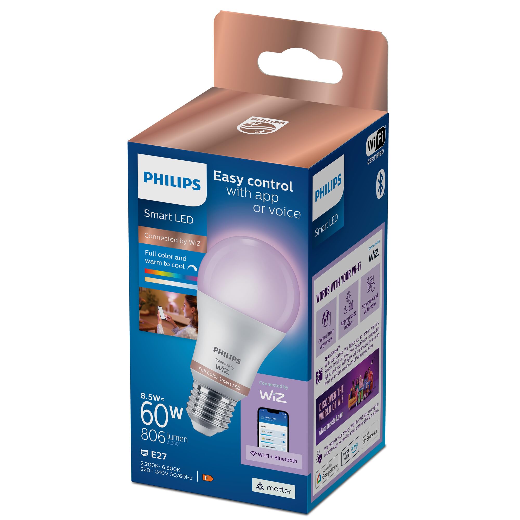 Prodotto di illuminazione LED, brand Philips, denominato GOCCIA SMER 60W del marchio Smart Color di Philips. 8720169170933 | initpc.it