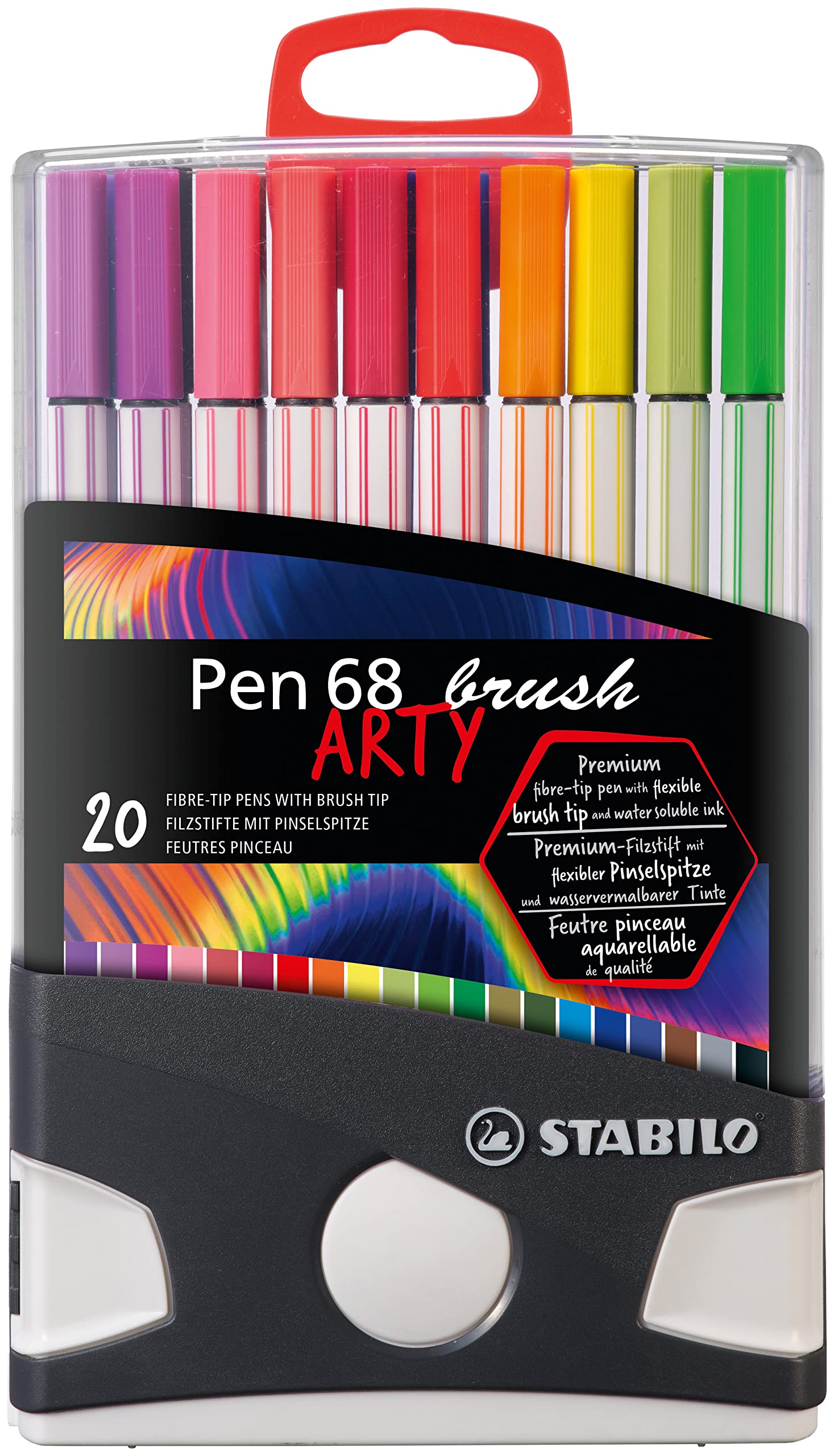 Astuccio 20 Stabilo Pen 68 brush arty Line color parade