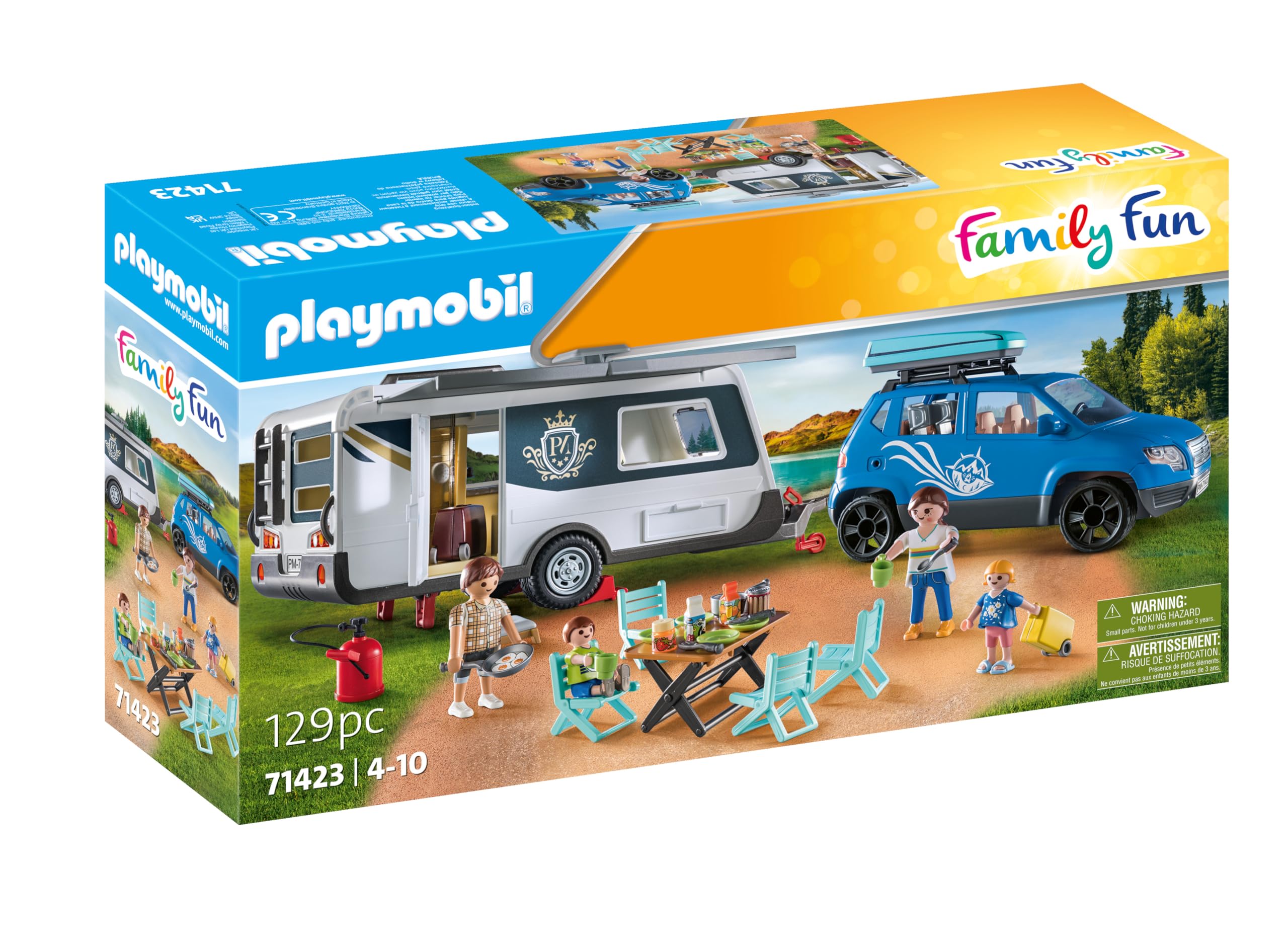 Roulotta con auto giocattolo di alta qualità dalla casa marchio Playmobil, ideale per costruire e ricostruire scenari divertenti 4008789714237 | initpc.it