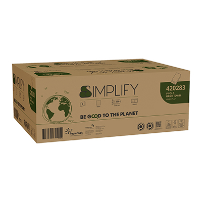 ASCIUGAMANI PIEGATI A V -SIMPLIFY-2 VELI -CM 21X20- PZ.206 - CF. da 20