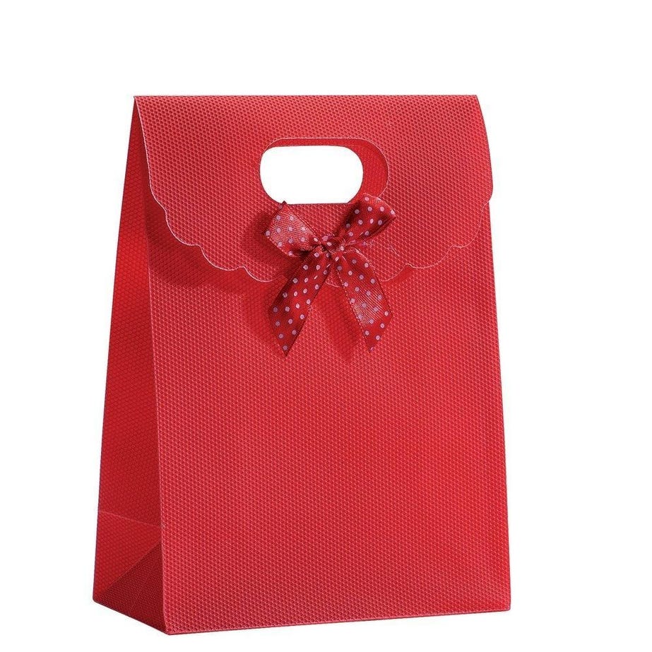 Sacchetti da regalo rosso opaco Biembi misura XL - 33x46x13 cm