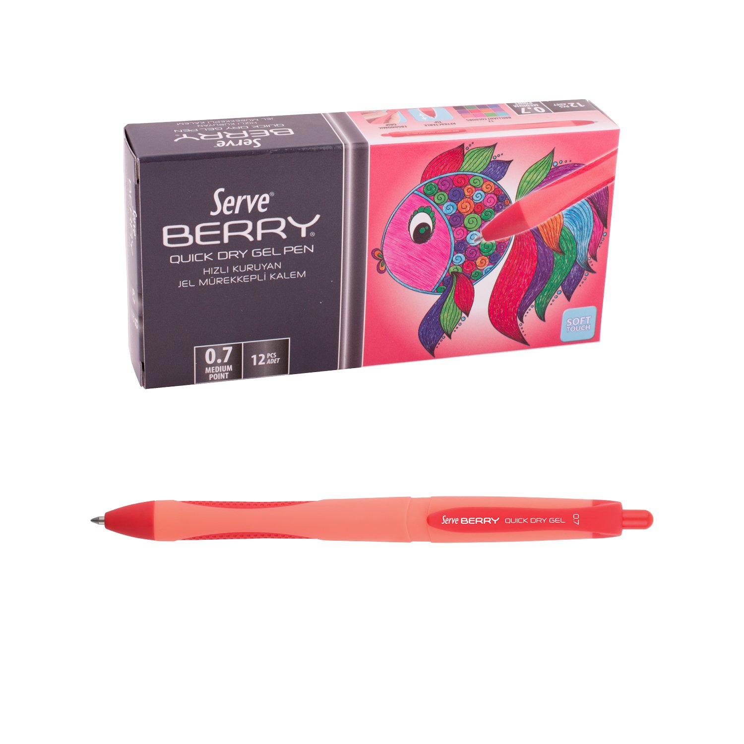 Penne gel Serve berry 0,7 rosso